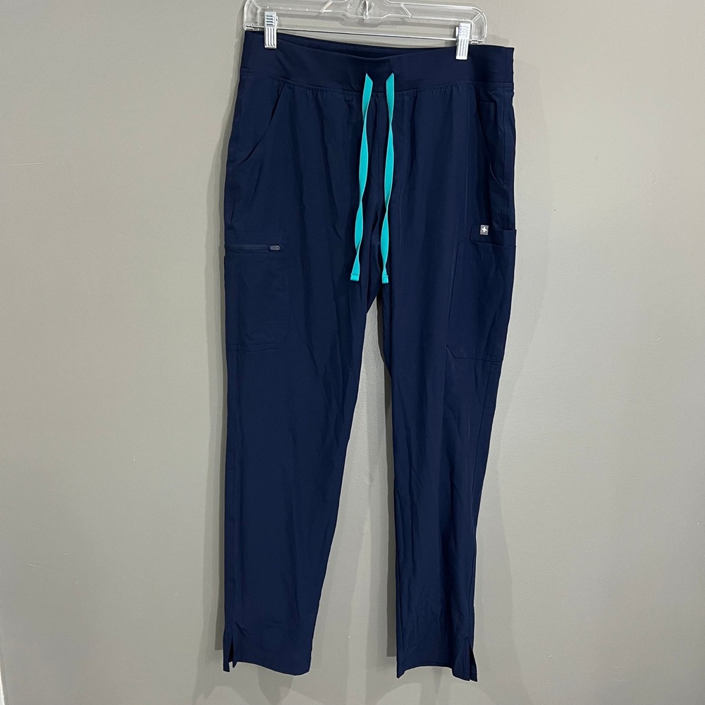 FIGS Scrub Pants Womens M Tall Navy Blue Great Technical Collection W23SW2006T